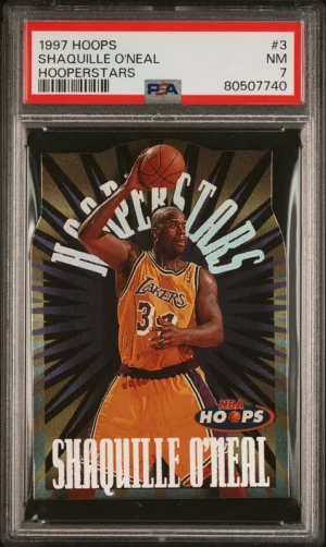 Shaquille O'Neal 1997 Hoops Hooperstars #3 PSA 7 front